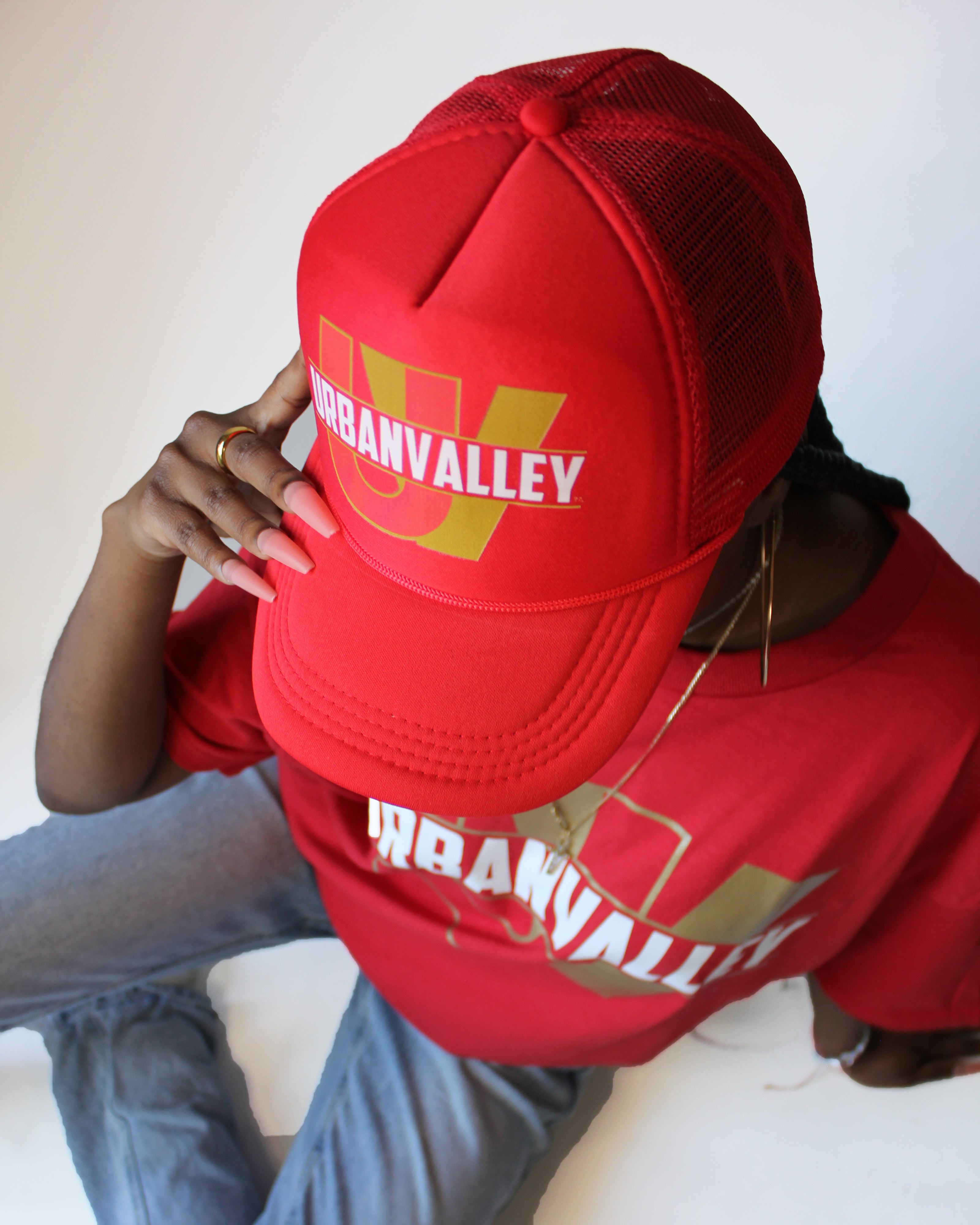 Red Urban Valley Trucker Hat